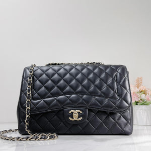 Mademoiselle Chic Single Flap Bag in Black with LGHW