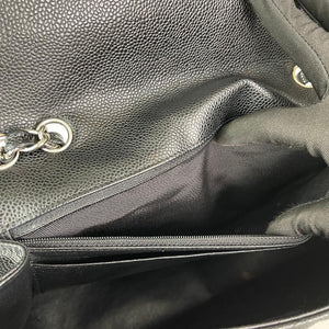 Classic Single Flap Jumbo in Black with SHW