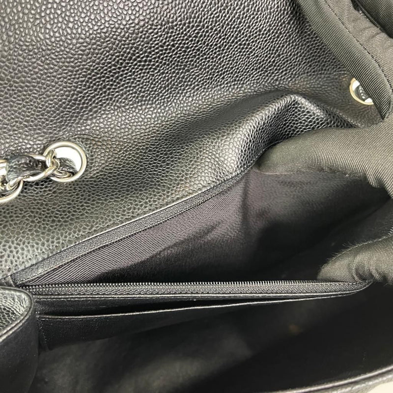 Classic Single Flap Jumbo in Black with SHW
