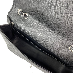 Classic Single Flap Jumbo in Black with SHW