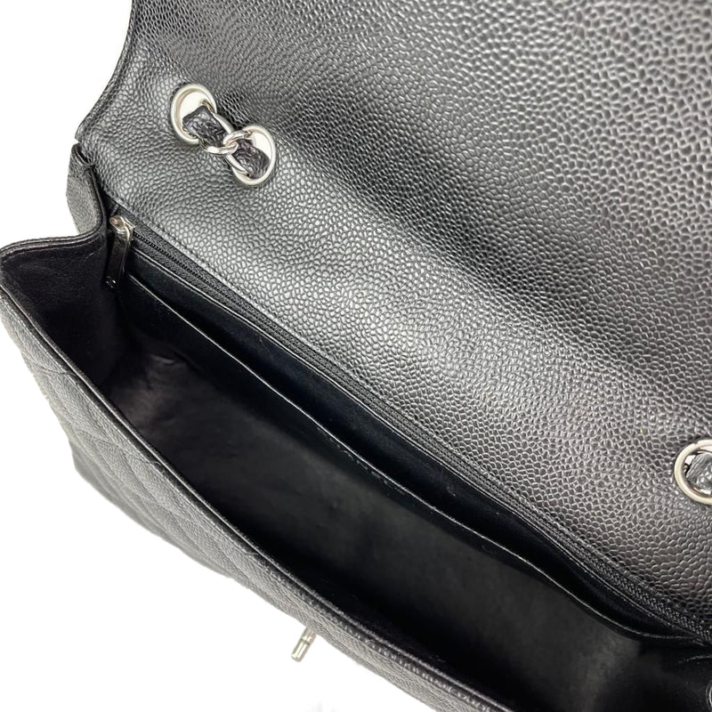 Classic Single Flap Jumbo in Black with SHW
