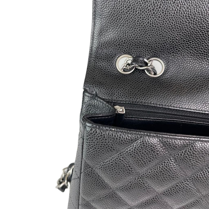 Classic Single Flap Jumbo in Black with SHW