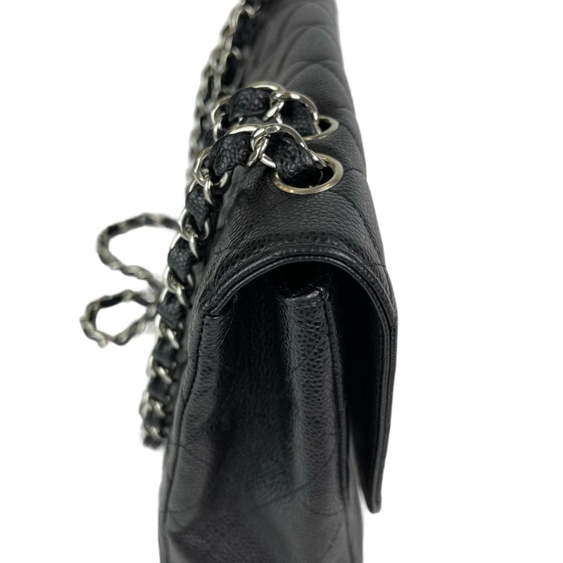 Classic Single Flap Jumbo in Black with SHW