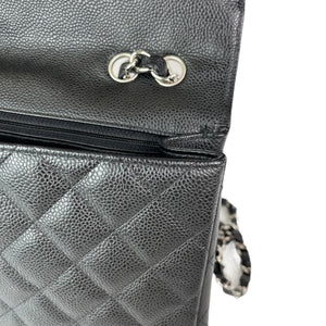 Classic Single Flap Jumbo in Black with SHW