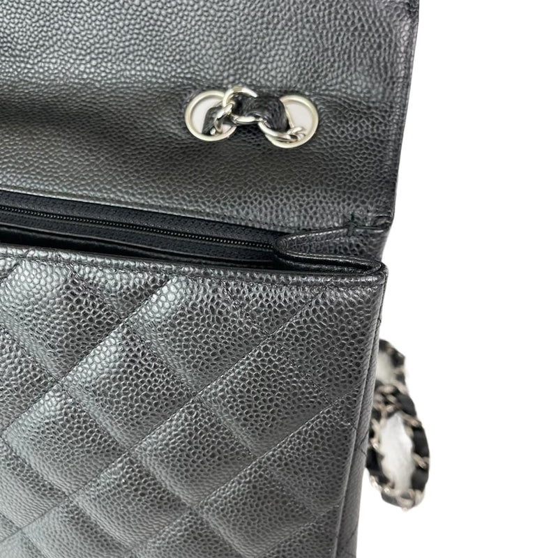 Classic Single Flap Jumbo in Black with SHW