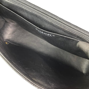 Classic Single Flap Jumbo in Black with SHW