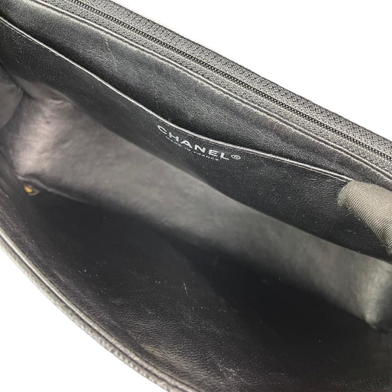 Classic Single Flap Jumbo in Black with SHW