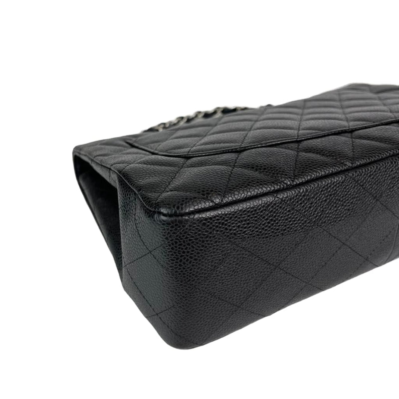 Classic Single Flap Jumbo in Black with SHW