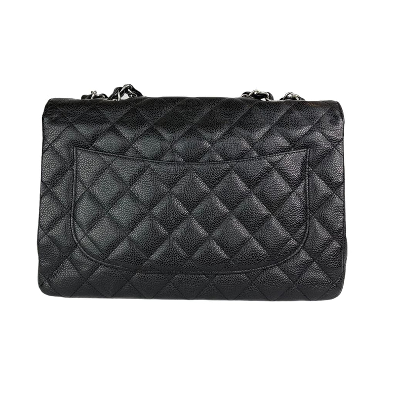 Classic Single Flap Jumbo in Black with SHW