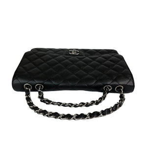 Classic Single Flap Jumbo in Black with SHW