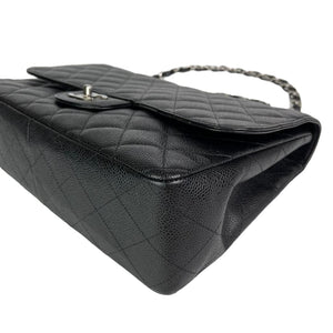 Classic Single Flap Jumbo in Black with SHW
