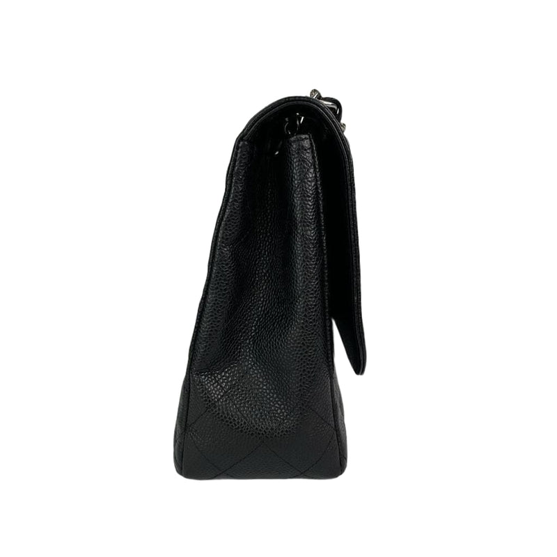 Classic Single Flap Jumbo in Black with SHW