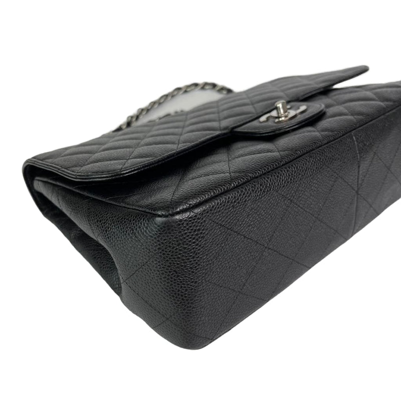 Classic Single Flap Jumbo in Black with SHW