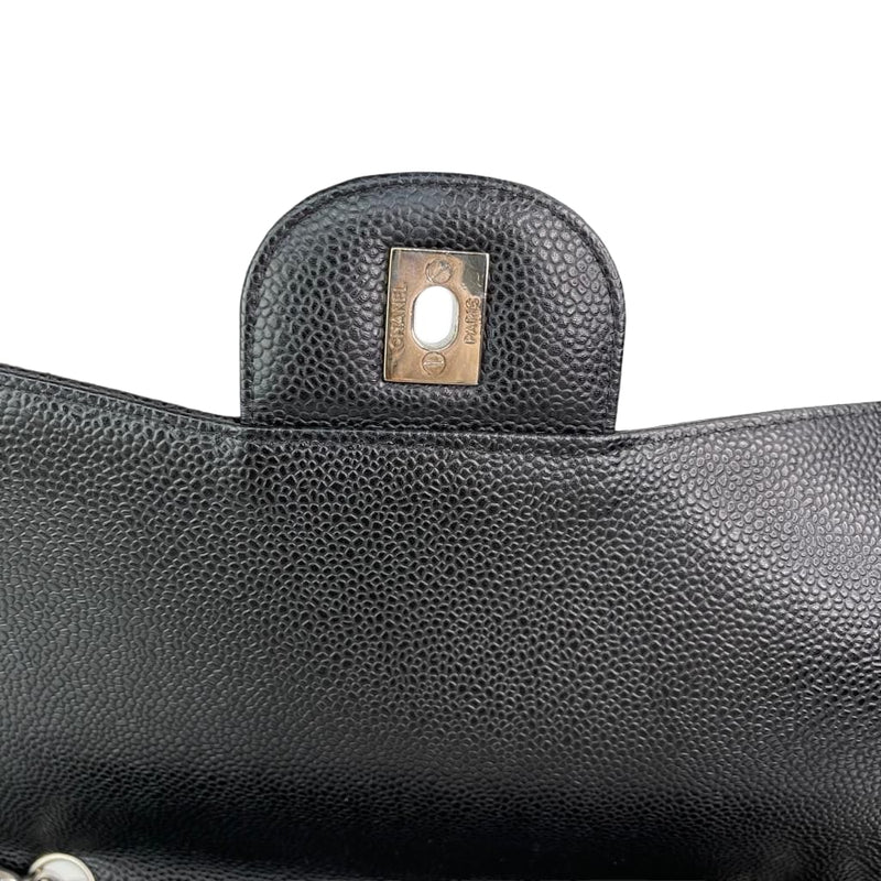 Classic Single Flap Jumbo in Black with SHW