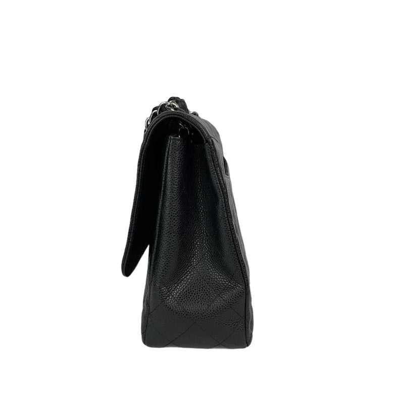 Classic Single Flap Jumbo in Black with SHW