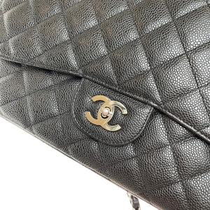 Classic Single Flap Jumbo in Black with SHW