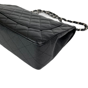 Classic Single Flap Jumbo in Black with SHW