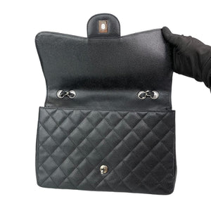Classic Single Flap Jumbo in Black with SHW