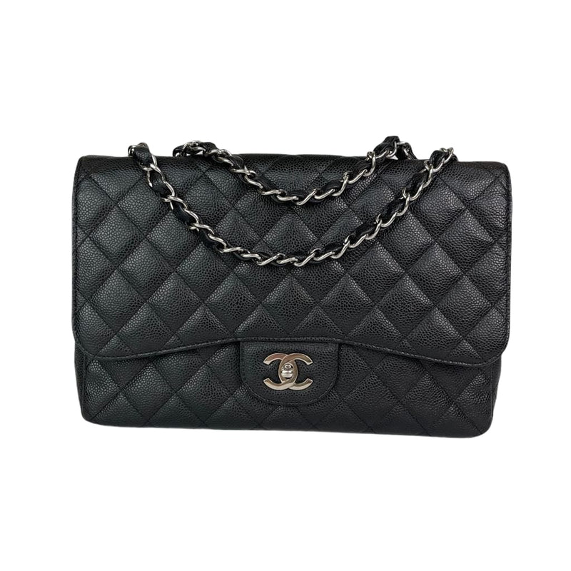 Classic Single Flap Jumbo in Black with SHW