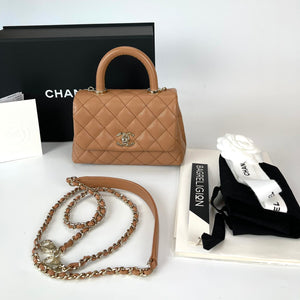 Mini Coco Handle Flap Caramel LGHW