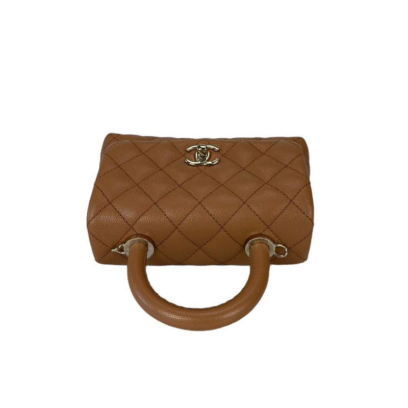 Mini Coco Handle Flap Caramel LGHW