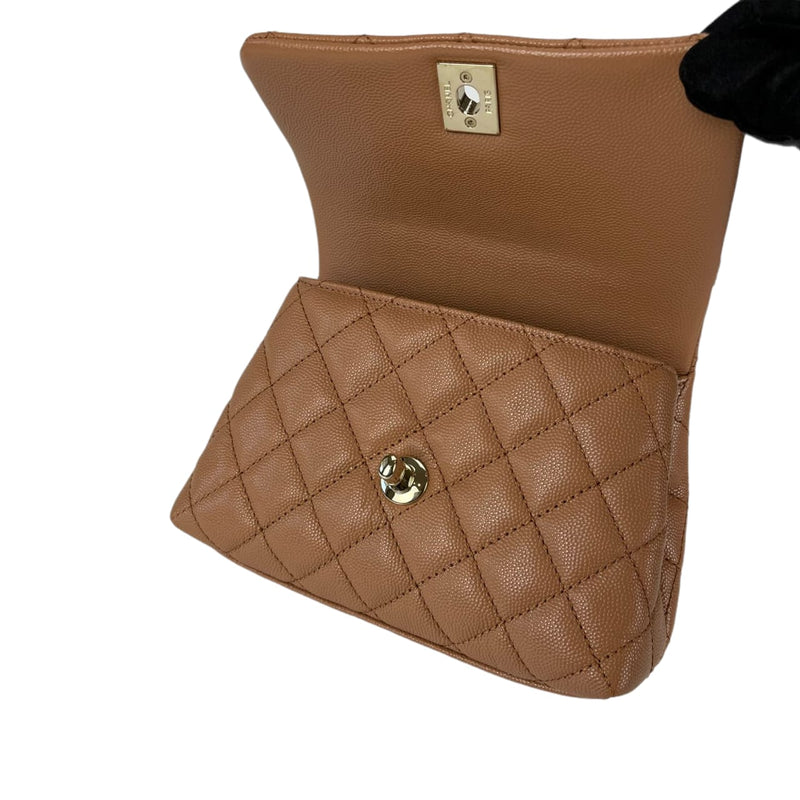 Mini Coco Handle Flap Caramel LGHW