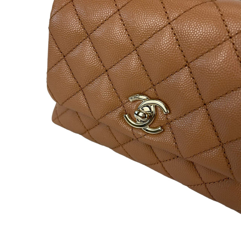 Mini Coco Handle Flap Caramel LGHW