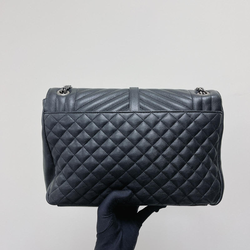 Chanel XXL Travel Flap Bag Quilted Calfskin Large Black 536271