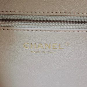CC Medium Caviar Quilted Vanity Case Beige