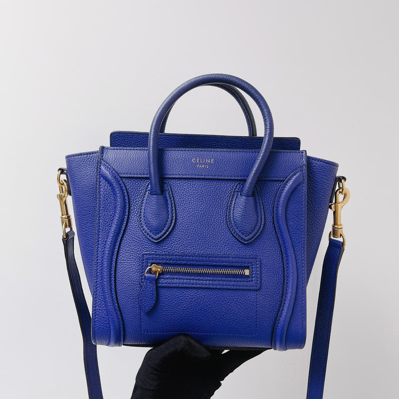 Nano Luggage Tote Blue with GHW