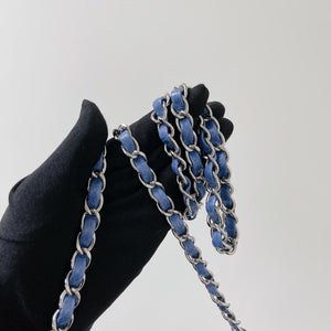 Easy Carry Medium Snakeskin Flap Blue