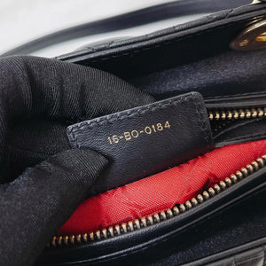 Lady Dior Lambskin Medium Black GHW