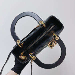 Lady Dior Lambskin Medium Black GHW