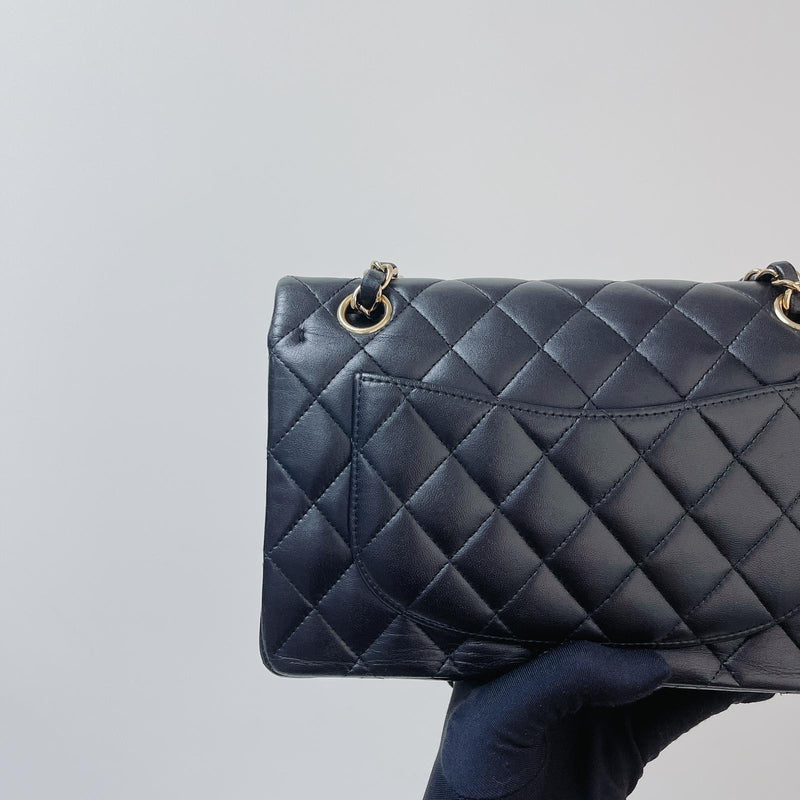 Classic Double Flap Lambskin Small in Black GHW