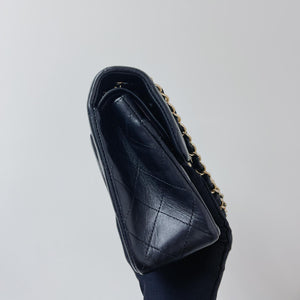 Classic Double Flap Lambskin Small in Black GHW