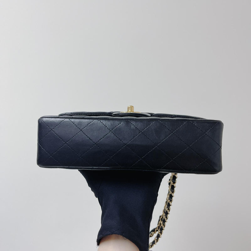 Classic Double Flap Lambskin Small in Black GHW