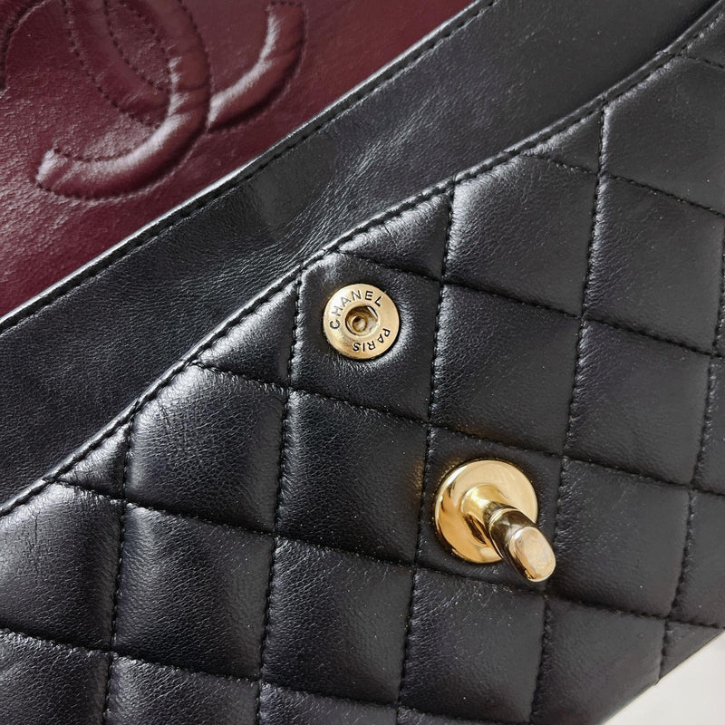 Classic Double Flap Lambskin Small in Black GHW