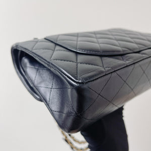 Classic Double Flap Lambskin Small in Black GHW