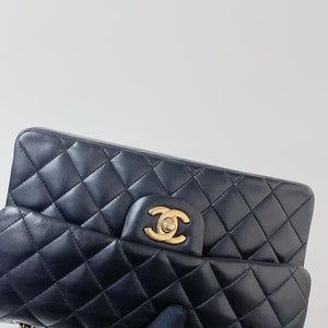 Classic Double Flap Lambskin Small in Black GHW