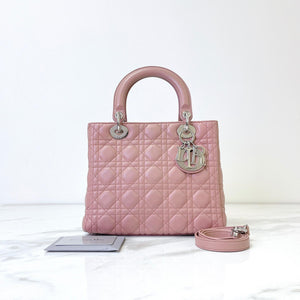 Lambskin Lady Dior Medium Powder Pink