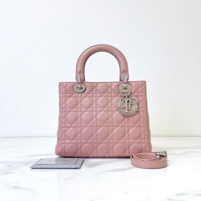 Lambskin Lady Dior Medium Powder Pink