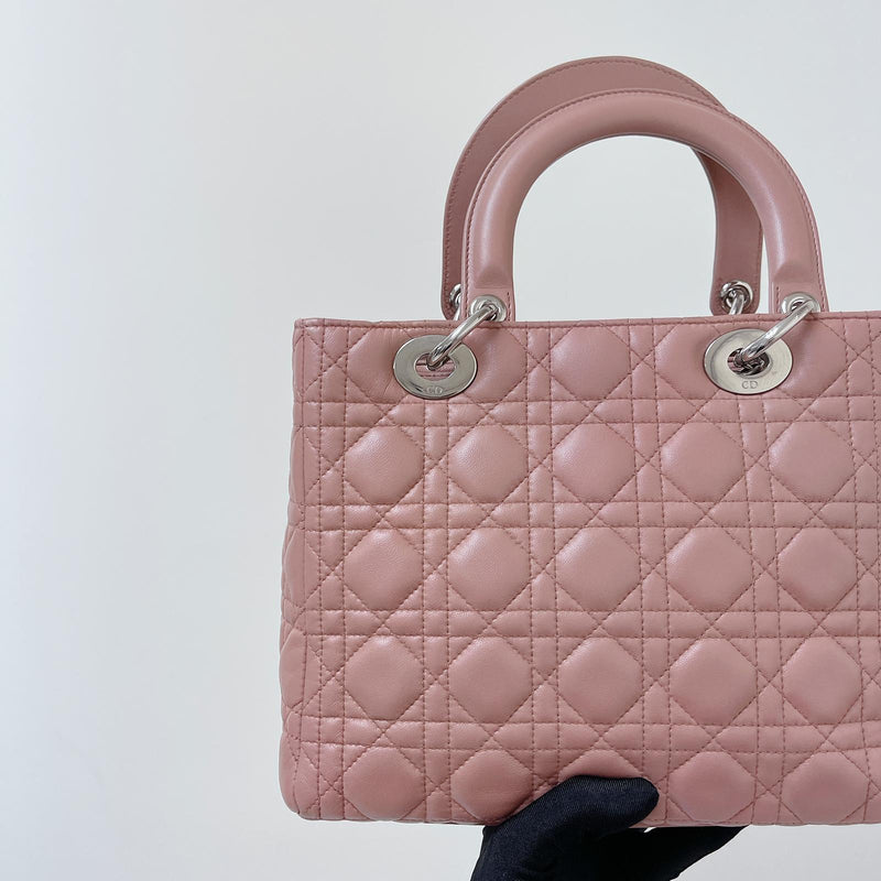 Medium Lady Dior Bag Powder Pink Cannage Lambskin