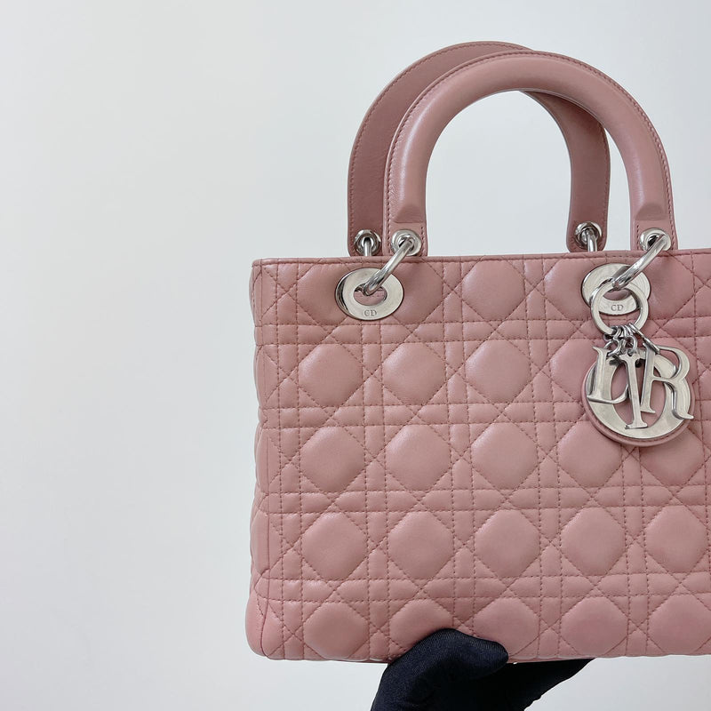 Lambskin Lady Dior Medium Powder Pink