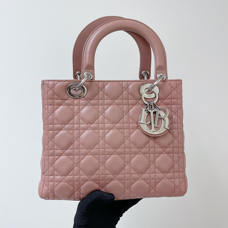 Lambskin Lady Dior Medium Powder Pink