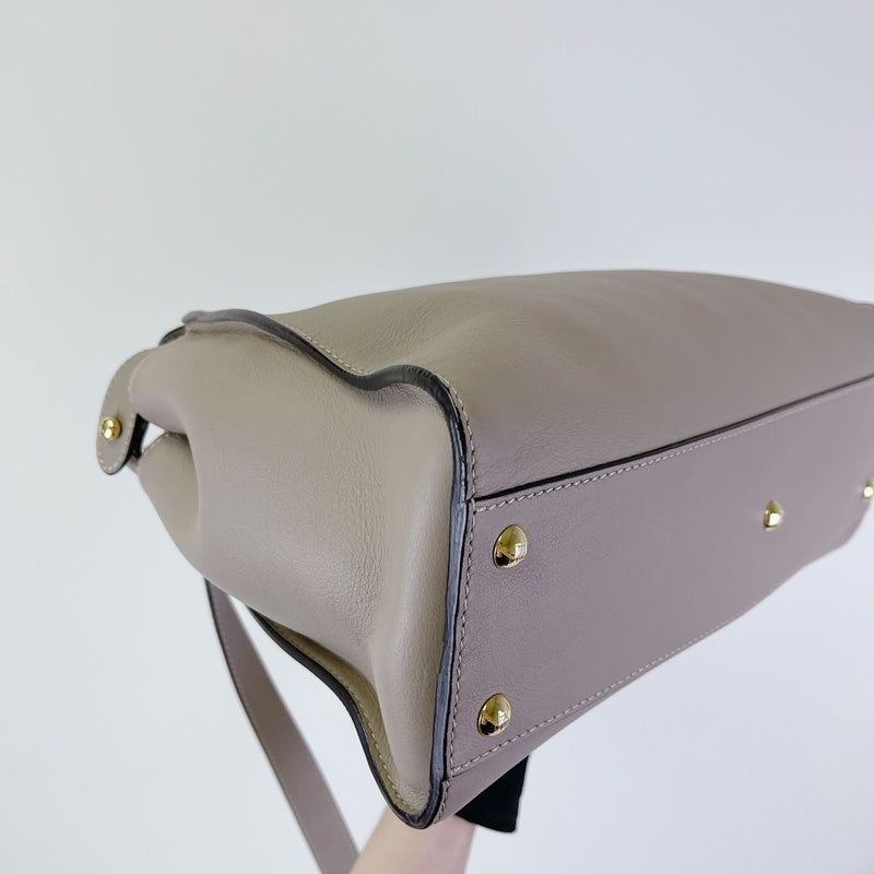 Peekaboo Leather Medium Grey Tortoiseshell