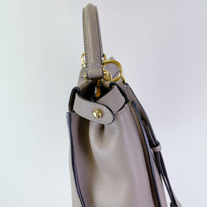 Peekaboo Leather Medium Grey Tortoiseshell