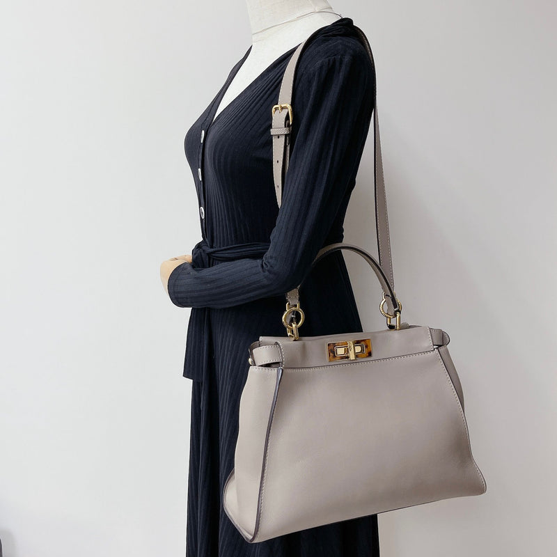 Fendi peekaboo dove grey shop