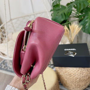 Business Affinity Flap Caviar Pink GHW