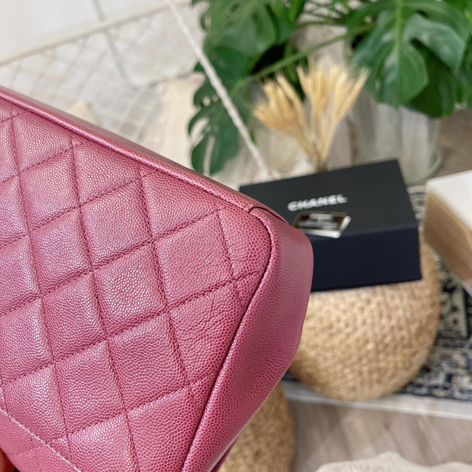 CHANEL Business Affinity Flap Quilted Caviar Leather Pink GHW