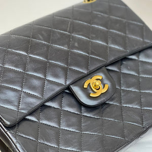 Vintage Double Flap Lambskin Black GHW